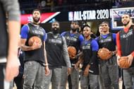 Team LeBron during their practice session